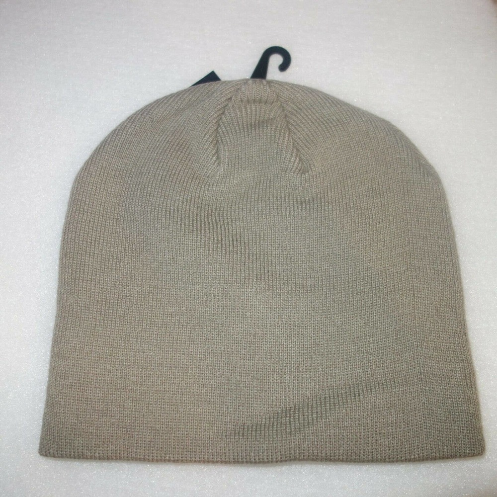 NEW Hurley Icon Staples Beanie Knit Cap Hat Adult Men's One Size Khaki - Picture 4 of 5
